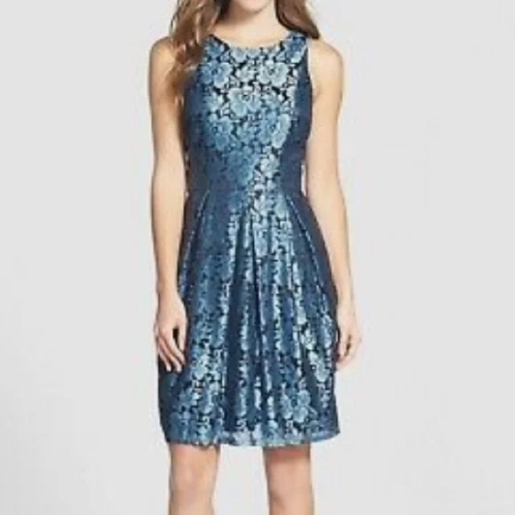 chinese dress ladies Eliza J Lace A-Line Dress, 2 / Blue
